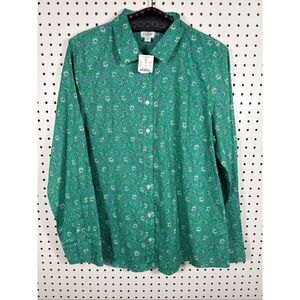 J.Crew Factory floral paisley print button down shirt size XL